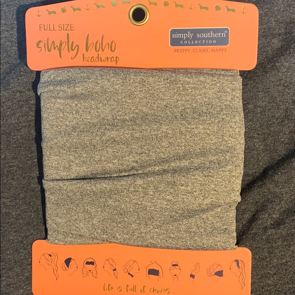 Simply Southern BoHo head wrap in heather gray/NWT